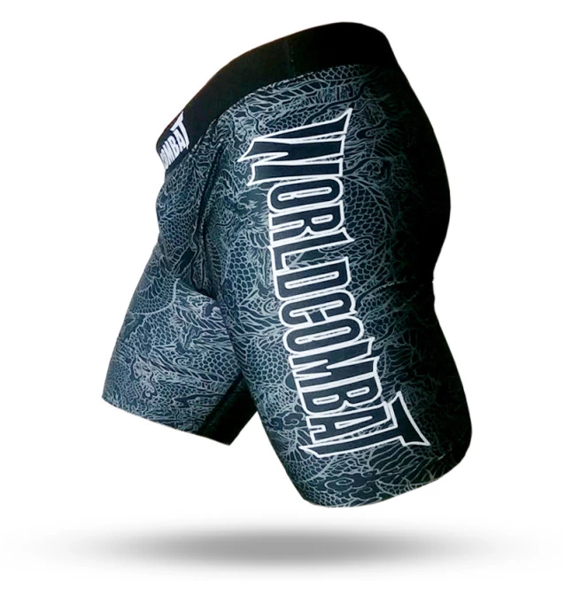 Short Fight World Combat The Dragon - Preto