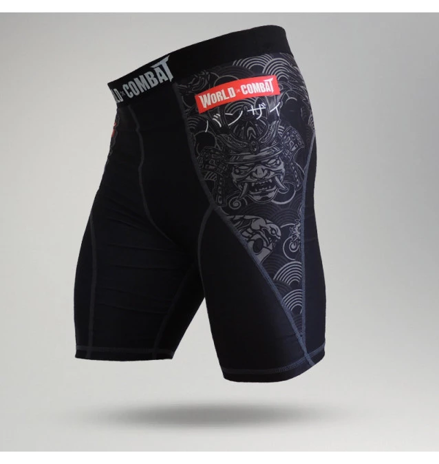 Short Compressão World Combat Samurai Warrior - Preto