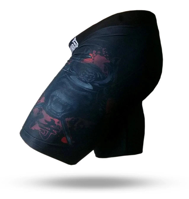 Short Fight World Combat Monkey Samurai - Preto