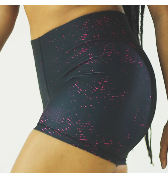 Short Compressão Feminino World Combat Athletic - Preto e Rosa