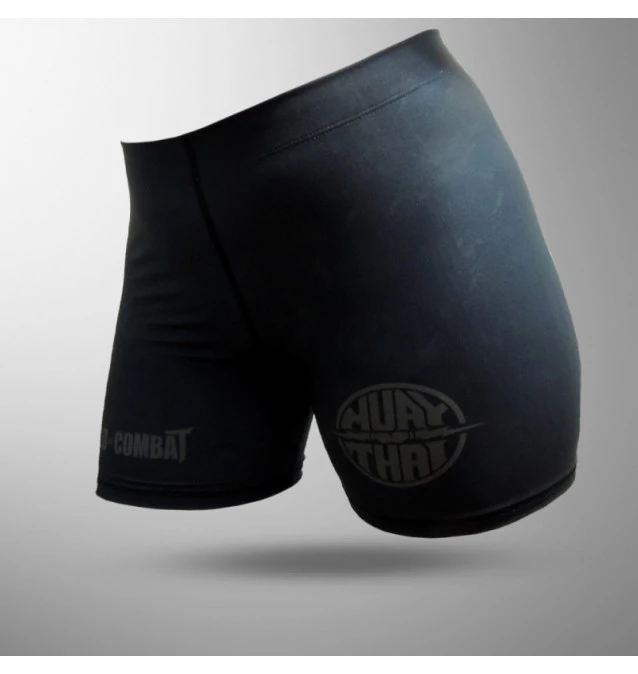 Short Compressão Feminino World Combat Muay Thai Power - Preto