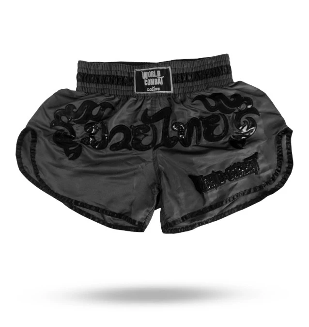 Short Muay Thai World Combat Thailand Style - Chumbo e Preto