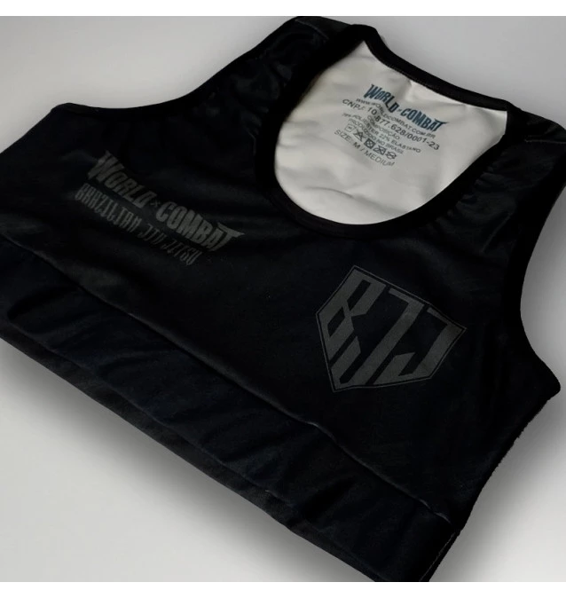Top Feminino World Combat BJJ Competidor - Preto