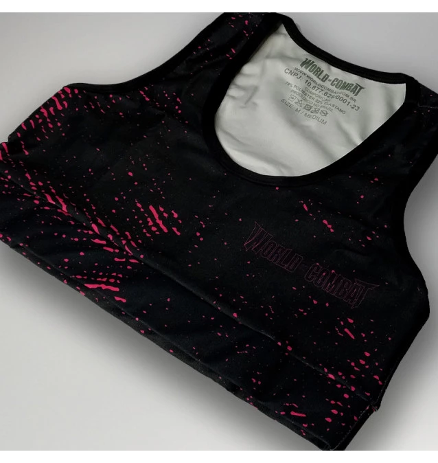 Top Feminino World Combat Athletic - Preto e Rosa