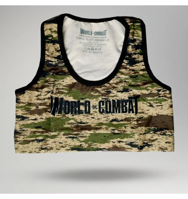 Top Feminino World Combat Brave - Camuflado