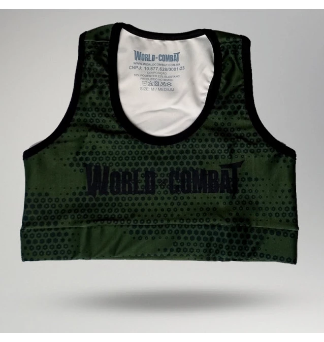 Top Feminino World Combat Tatical - Verde Militar