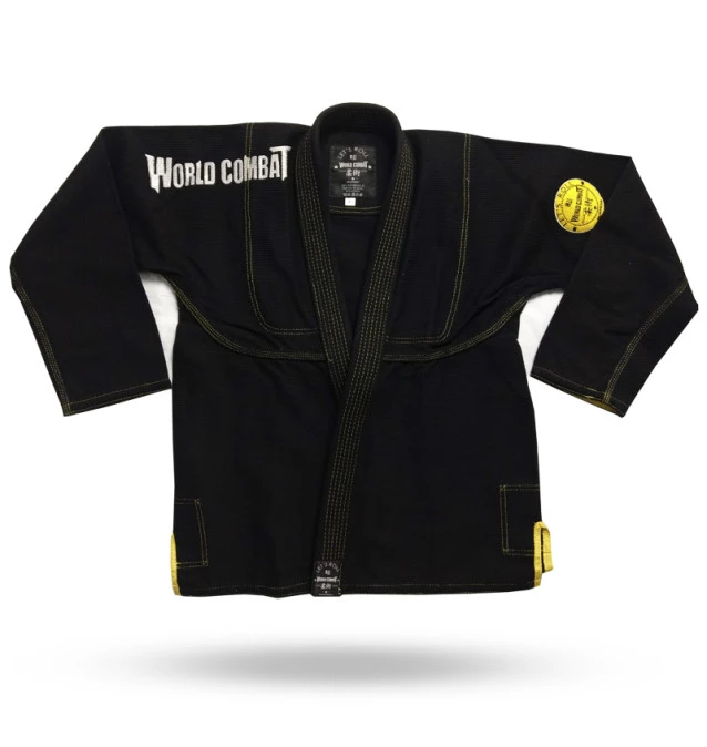 Wagui (Jaleco) World Combat Let's Roll - Preto e Amarelo