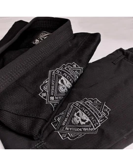 Kimono Black Ace Rage - Preto e Chumbo