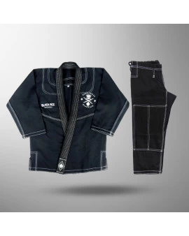 Kimono INFANTIL Trançado Black Ace King Skull - Preto