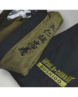 Kimono World Combat Bushido - Verde e Preto