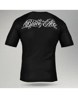 Rash Guard Black Ace Player Manga Curta - Preta