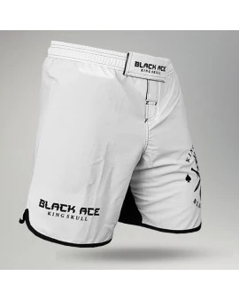 Short Black Ace King Skull - Branco