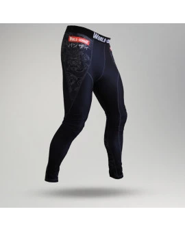 Calça de Compressão World Combat Samurai Warrior - Preto