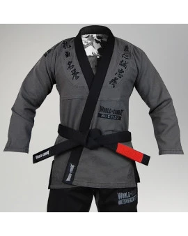 Kimono World Combat Bushido - Chumbo e Preto