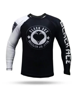 Rash Guard Black Ace Gambler - Preto e Branco