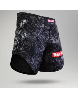 Fight Short World Combat Samurai Warrior - Preto