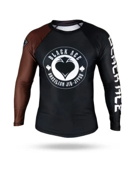 Rash Guard Black Ace Gambler - Preto e Marrom
