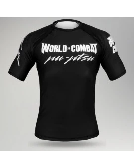 Rash Guard World Combat Competidor Manga Curta - Preto
