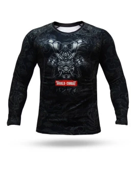 Rash Guard World Combat Samurai Warrior - Preto