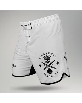 Short Black Ace King Skull - Branco