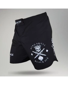 Short Black Ace King Skull - Preto