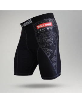 Short Compressão World Combat Samurai Warrior - Preto
